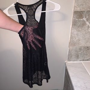 Express lace back tank top